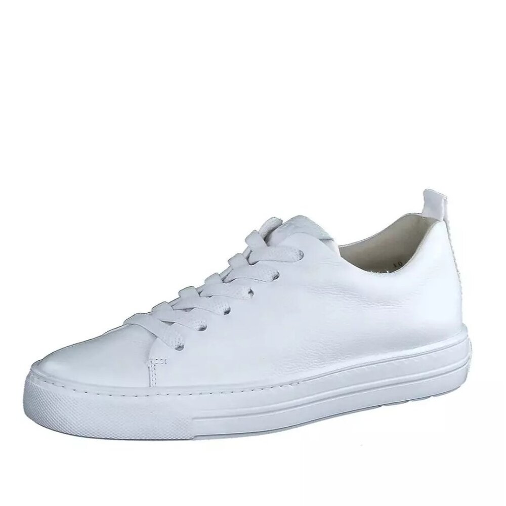 $420 Paul Green Ajay Sport Sneakers Low Top White Leahter 11 (Te2)